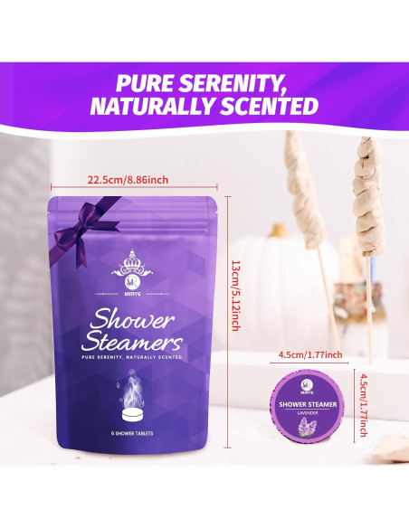 Bombas de Ducha Aromaterapia MR MIRYE - 6 Paquetes Naturales