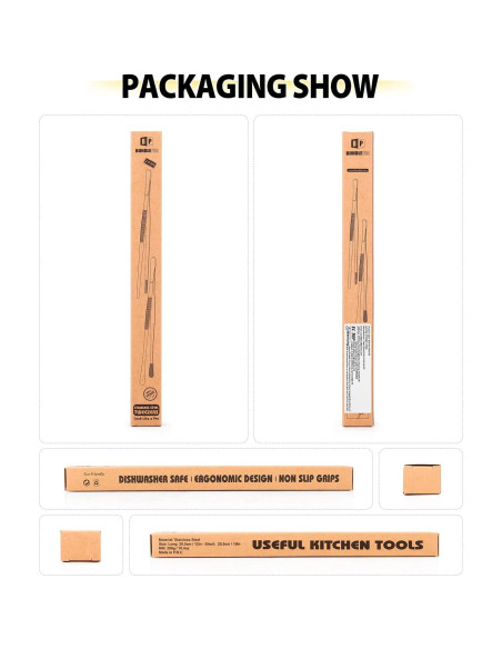 Conjunto de 4 Pinzas Largas BUNDLEPRO de Acero Inoxidable 30.48 cm y 25.4 cm