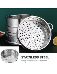 Cesta de Acero Inoxidable Kichvoe 23.6x22x7.7 cm para Cocción 2