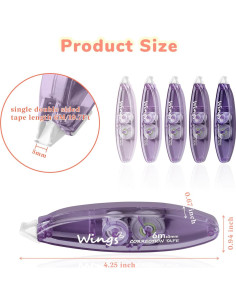 Bolígrafos Correctores Temiary 5 Pcs Cinta Blanca 0.5mm 2