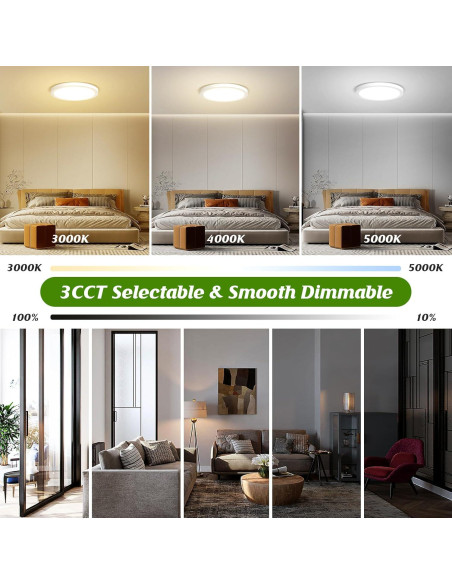 Luz de Techo LED Brightever 15W Regulable 1200Lm 18cm (Juego de 2)