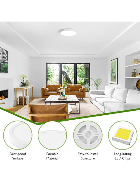 Luz de Techo LED Brightever 15W Regulable 1200Lm 18cm (Juego de 2)