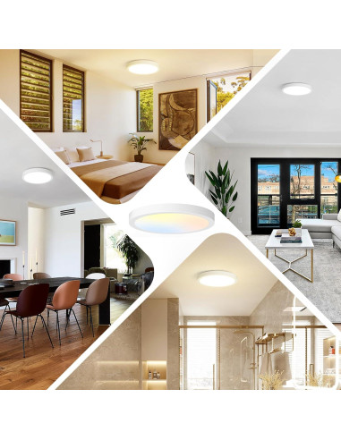 Luz de Techo LED Brightever 15W Regulable 1200Lm 18cm (Juego de 2)