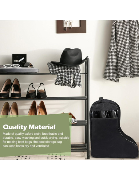 Bolsa de Almacenamiento para Botas de Vaquero Clysee Negra 40x32x24cm