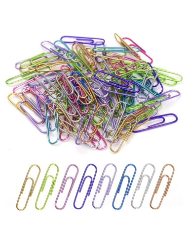 Clips de Papel Coloridos SOTMALTK 240pcs Tamaño Mediano