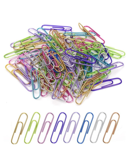 Clips de Papel Coloridos SOTMALTK 240pcs Tamaño Mediano Clips de Papel Coloridos SOTMALTK 240pcs Tamaño Mediano