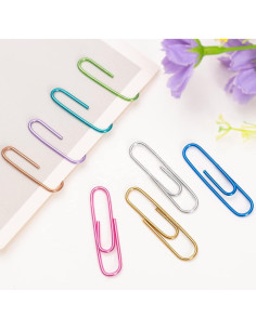 Clips de Papel Coloridos SOTMALTK 240pcs Tamaño Mediano 2