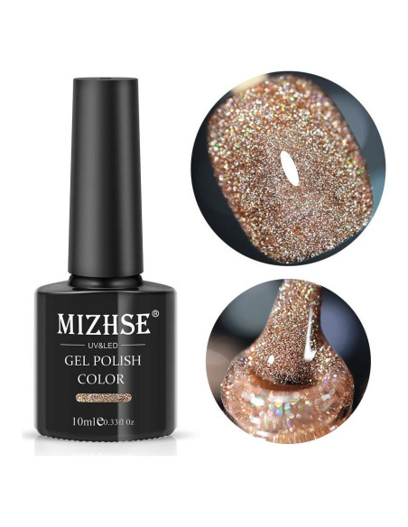 Esmalte de Uñas de Gel MIZHSE Dorado Brillante 40g Esmalte de Uñas de Gel MIZHSE Dorado Brillante 40g