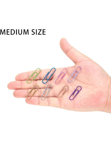 Clips de Papel Coloridos SOTMALTK 240pcs Tamaño Mediano