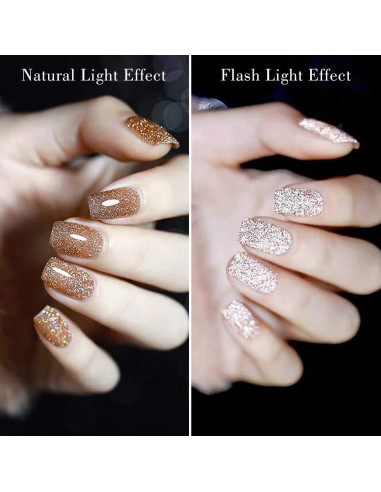 Esmalte de Uñas de Gel MIZHSE Dorado Brillante 40g