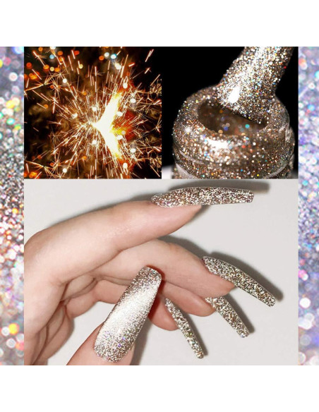 Esmalte de Uñas de Gel MIZHSE Dorado Brillante 40g Esmalte de Uñas de Gel MIZHSE Dorado Brillante 40g