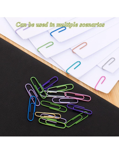 Clips de Papel Coloridos SOTMALTK 240pcs Tamaño Mediano