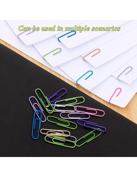 Clips de Papel Coloridos SOTMALTK 240pcs Tamaño Mediano Clips de Papel Coloridos SOTMALTK 240pcs Tamaño Mediano