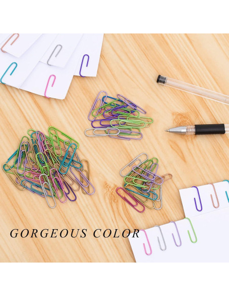 Clips de Papel Coloridos SOTMALTK 240pcs Tamaño Mediano Clips de Papel Coloridos SOTMALTK 240pcs Tamaño Mediano