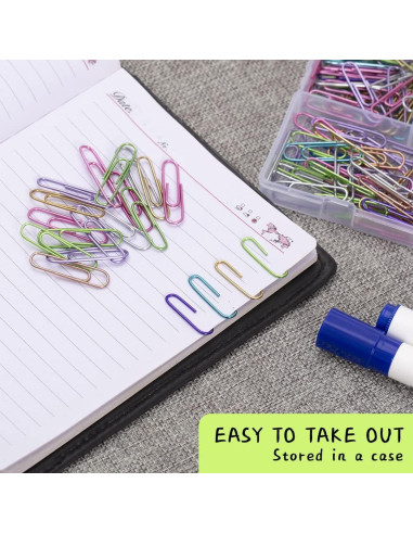 Clips de Papel Coloridos SOTMALTK 240pcs Tamaño Mediano