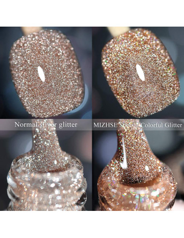 Esmalte de Uñas de Gel MIZHSE Dorado Brillante 40g
