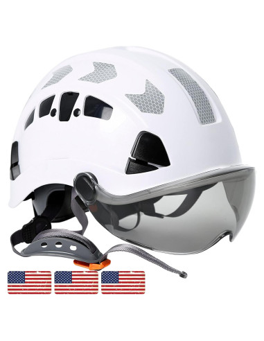 Casco de Construcción Aolamegs Blanco con Visera Ventilada