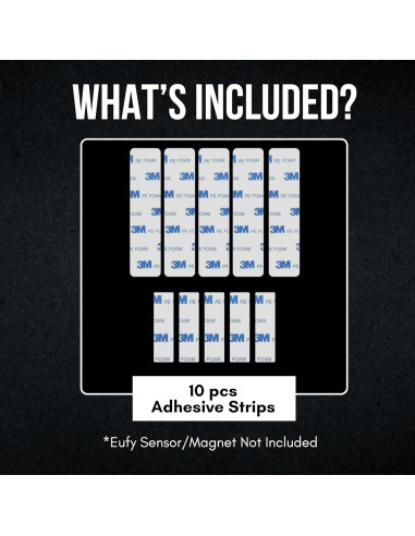 Adhesivos de Montaje Doble Cara 3M para Sensores EUFY - Paquete de 10