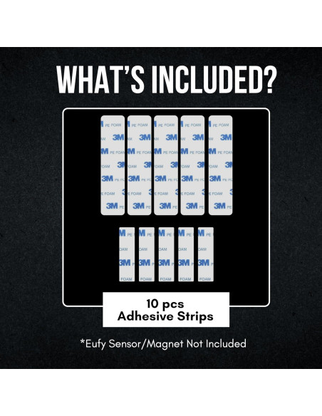 Adhesivos de Montaje Doble Cara 3M para Sensores EUFY - Paquete de 10