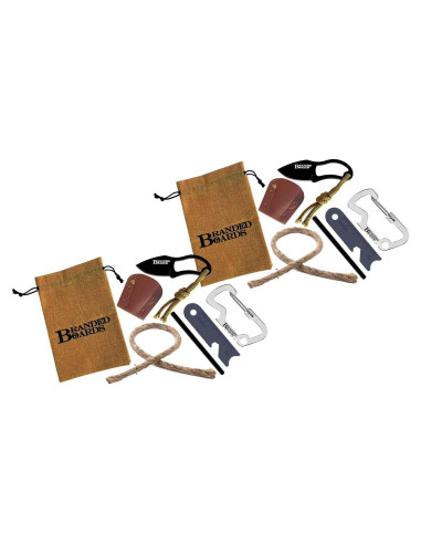 Kit de Inicio de Fuego Branded Boards 2-Pack con Cuchillo