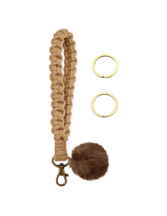 Llave de muñeca Gkeygo albaricoque con gancho de presión