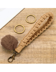 Llave de muñeca Gkeygo albaricoque con gancho de presión 2