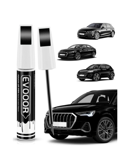 Pintura de Retoque EVOOOR 12.1ml Negro Brillante LY9B para Audi