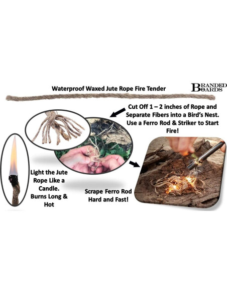 Kit de Inicio de Fuego Branded Boards 2-Pack con Cuchillo