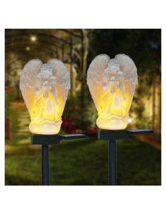 Luces de Jardín Solares SmilingTown LED Blanca Cálida 2 Piezas