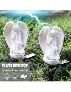 Luces de Jardín Solares SmilingTown LED Blanca Cálida 2 Piezas 2