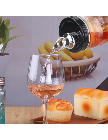 Pico de Vertido para Frascos Mason 86mm ziHenryDa Negro