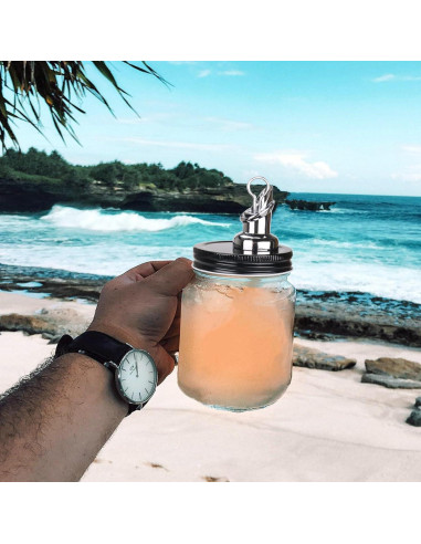 Pico de Vertido para Frascos Mason 86mm ziHenryDa Negro