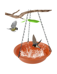 Baño de Aves Colgante Afrine 25.4 cm Terracota para Exterior