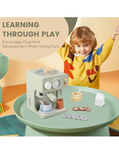 Juguete de Cafetera de Madera Pithfor para Niños 1.4 kg