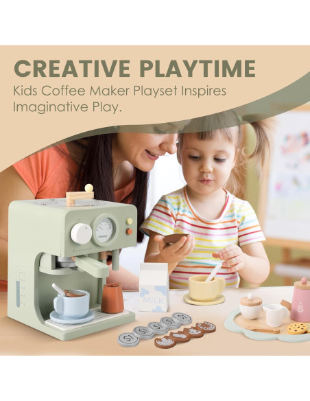 Juguete de Cafetera de Madera Pithfor para Niños 1.4 kg