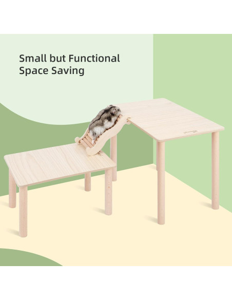 Plataforma de Madera Niteangel para Hamsters y Roedores 25.9x17.8 cm