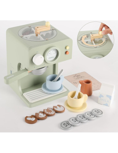 Juguete de Cafetera de Madera Pithfor para Niños 1.4 kg