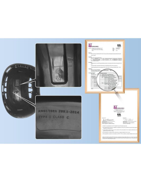 Casco de Construcción Aolamegs Blanco con Visera Ventilada