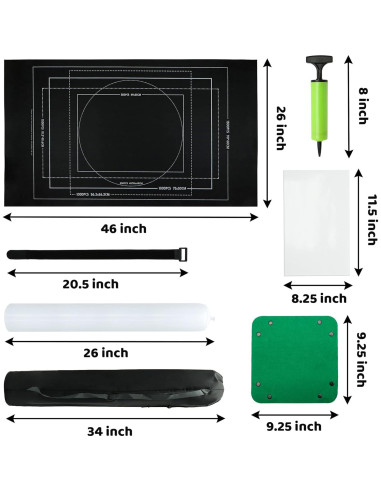 Alfombrilla de rompecabezas portátil FELIZROCA 1500 piezas negra
