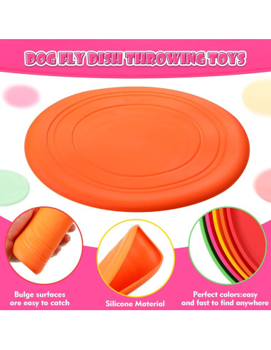 Disco Volador Chivao 15 Piezas Silicona Flotante para Perros