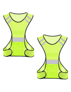 Chaleco Reflectante TCCFCCT Amarillo 2 Piezas para Correr