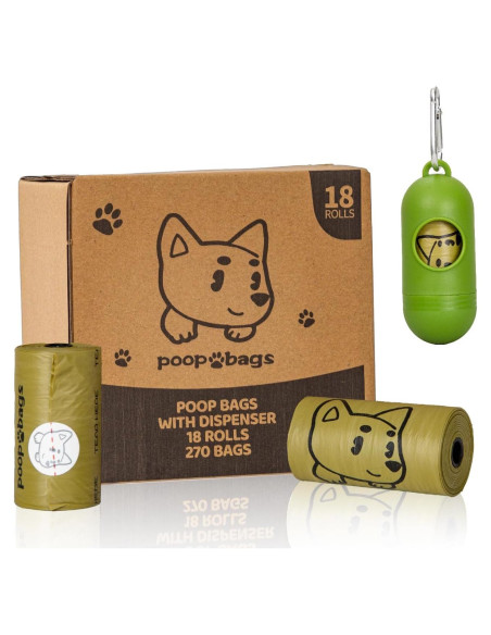 270 Bolsas de Excremento para Perros Watreeco, Extra Gruesas 33x23cm