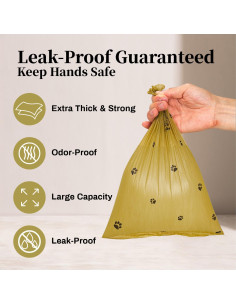 270 Bolsas de Excremento para Perros Watreeco, Extra Gruesas 33x23cm 2