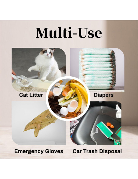 270 Bolsas de Excremento para Perros Watreeco, Extra Gruesas 33x23cm