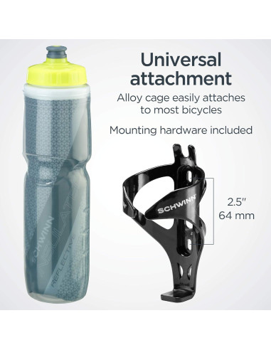 Botella de Agua Aislada Schwinn 750 mL con Soporte Reflectante