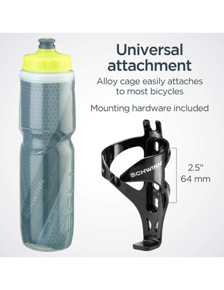 Botella de Agua Aislada Schwinn 750 mL con Soporte Reflectante