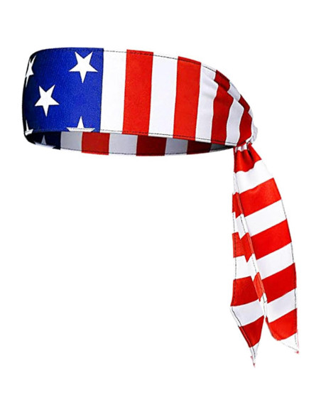 3 Bandas de Sudor JIAHG Bandera EE. UU. Elásticas Absorbentes