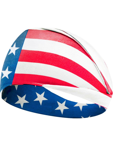 3 Bandas de Sudor JIAHG Bandera EE. UU. Elásticas Absorbentes