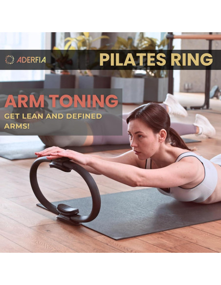Anillo de Pilates ADERFIA 2 Paquete 35.56 cm con Mangos Acolchados