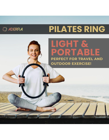 Anillo de Pilates ADERFIA 2 Paquete 35.56 cm con Mangos Acolchados